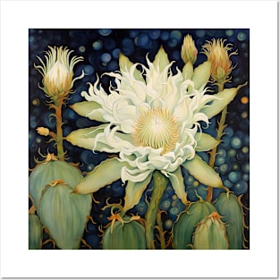 Cereus Night Blooming Cactus Flower II Posters and Art